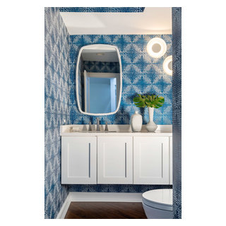 Lincoln Park Townhouse Powder Room - Transitional - Powder Room ...