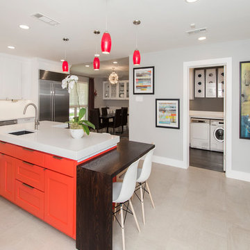 Modern Kitchen, Laundry Room and Guest Bath Remodel
