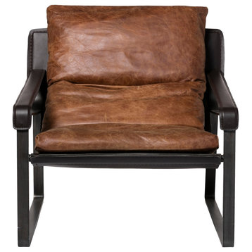 Modern Connor Club Chair - Brown - Brown