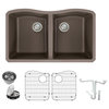 Aversa Granite 32" Kitchen Sink Kit, Espresso