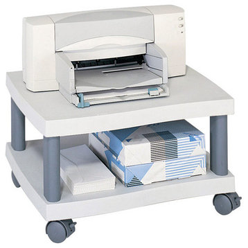 Safco Underdesk Wave Printer Stand in Gray
