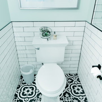 Eclectic Toilet Room in Seattle