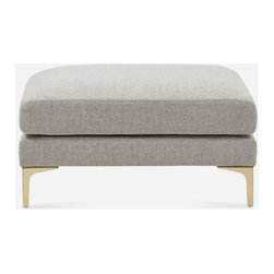 Adams Ottoman in Pearl Beige - Footstools & Ottomans