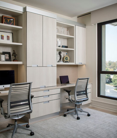 Contemporary Home Office by Roomscapes, Inc.