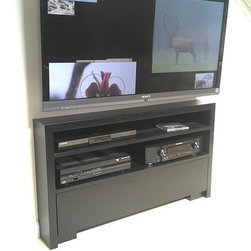Ebonized oak entertainment center - Furniture