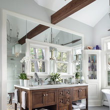 Bathroom: Colorful vanity