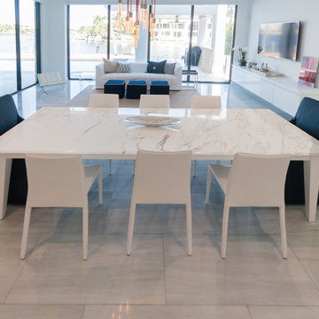 Colonial White Marble Modern Home