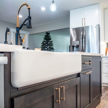 Bold blue backsplash to make an outstanding kitchen in Sacramento, CA