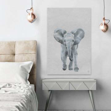 "Here Goes the Elephant II" Painting Print on Wrapped Canvas
