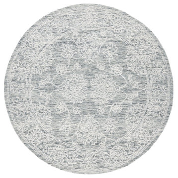 Safavieh Metro Met806F Transitional Rug, Natural and Gray, 6'0"x6'0" Round