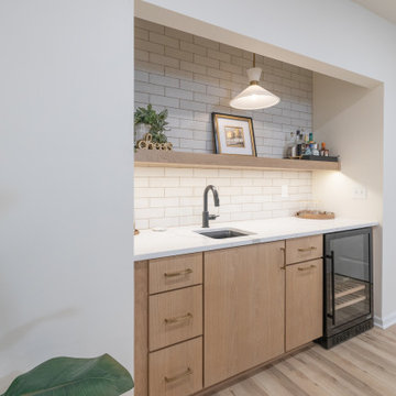 Modern Parkville Basement Remodel with Media Zone + Flex Spaces