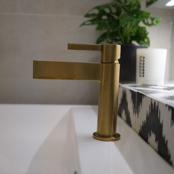 Brushed brass fixtures