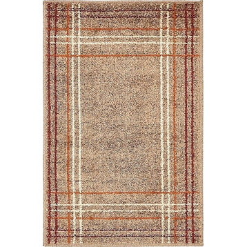 Contemporary Harvest 2'x3' Rectangle Amber Area Rug