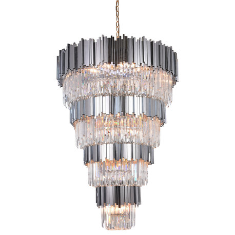 8-Tier Chandelier, Shiny Nickel