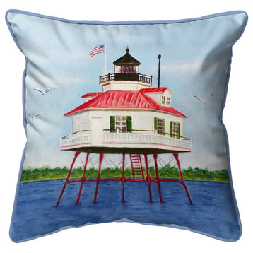 Drum Point Lighthouse Large Indoor/Outdoor Pillow 18x18