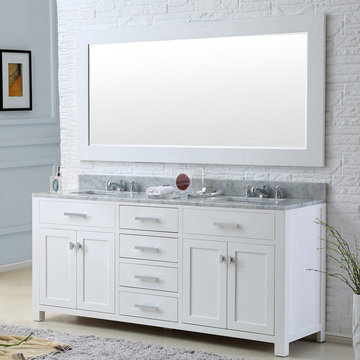 Madison 60" White Bathroom Vanity