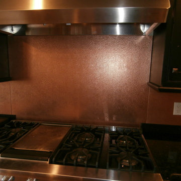 Hammered Copper Backsplash in Westchester