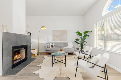 Living room - modern living room idea in Seattle