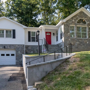 After photo of addition and covered front porch in Vienna, VA.