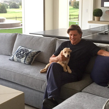 Armless Custom Sectional w/ Ping Pong Table | The Sofa Company