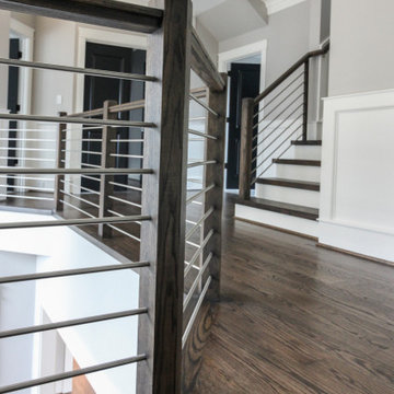 Project #72 | Modern Staircase with Horizontal Steel Rod Railing