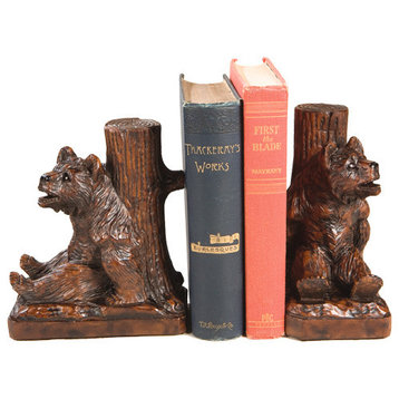 Sitting Bear Tree Bookends