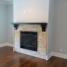 fireplace and mantle