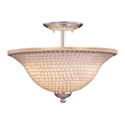 Minka Lavery  Piastrella 3 Light Semi Flush Mount in Transitional Style - Lighting