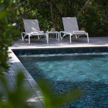 Terrasse en bois avec piscine - Maison en bois Cap Ferret