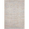 Alistaire Ivory/Beige/Gray Bordered Classic High-Low Area Rug, 9' X 11'10"