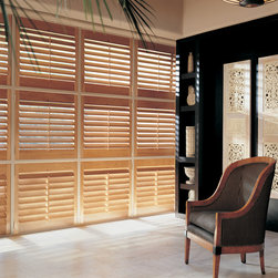 Heritance&reg; hardwood shutters with Standard Hinged Panel - Interior Shutters