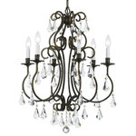 Crystorama - Crystorama 5016-EB-CL-S Ashton EX - Six Light Chandelier - Curvaceous clean lines compose a base showcasing sAshton EX Six Light  English Bronze Clear *UL Approved: YES Energy Star Qualified: n/a ADA Certified: n/a  *Number of Lights: Lamp: 6-*Wattage:60w E12 Candelabra Base bulb(s) *Bulb Included:No *Bulb Type:E12 Candelabra Base *Finish Type:English Bronze