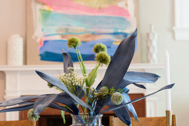 Example of a transitional dining room design in Richmond