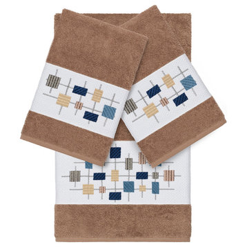 Khloe 3 Piece Embellished Towel Set