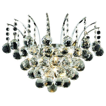Victoria 3 Light Wall Sconce in Chrome with Clear Royal Cut Crystal