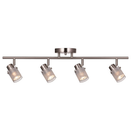 Four Light Track Light, Brushed Nickel