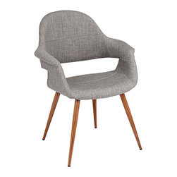 Armen Living - Phoebe Modern Gray Fabric Accent Armchair - Bar Stools And Counter Stools