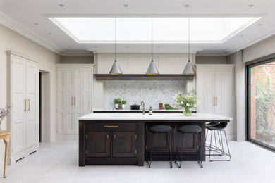 Design ideas for a large contemporary kitchen in Hampshire.
