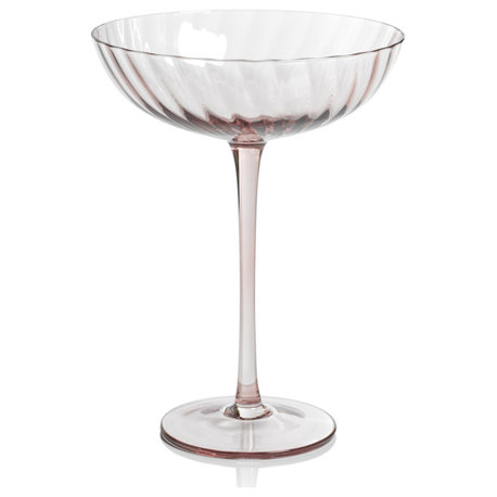 Sesto Optic Swirl Cocktail Glasses, Set of 4, Lilac