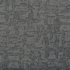 18"x18" Mosaic Velvet Pillow, Dark Gray, Set of 2