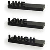 Decorative "Live" "Love" "Laugh" Wall Shelves, Set of 3