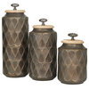 Traditional Bronze Metal Decorative Jars Set 561584