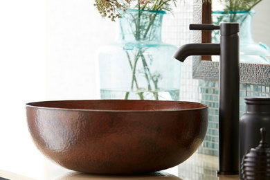 Maestro Round Copper Bathroom Sink by Native Trails