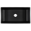 Austen Matte Black Fireclay 33" Single Bowl Farmhouse Undermount Sink