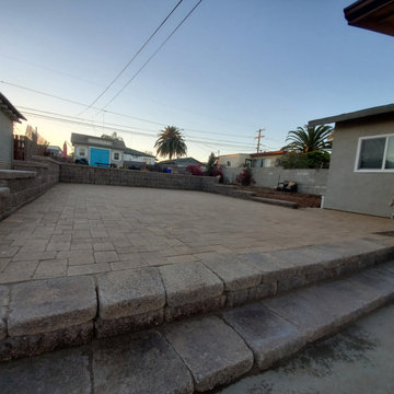 Rustic Retaining Wall and Pavers