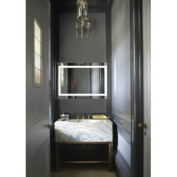Krugg LED Bathroom Mirror, Lighted Vanity Mirror Dimmer and Defogger, 24x36