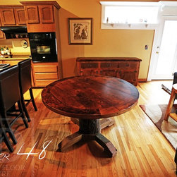 Round Reclaimed Wood Tables - Products