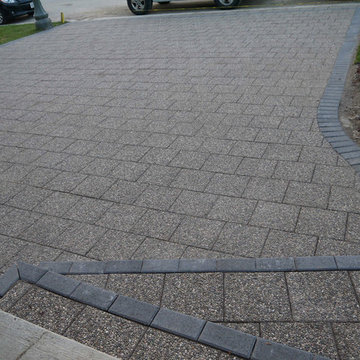 Large interlock driveway