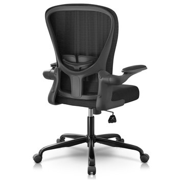 SEYNAR Ergonomic Breathable Mesh Desk Chair, Computer Chair with Armrests, Black