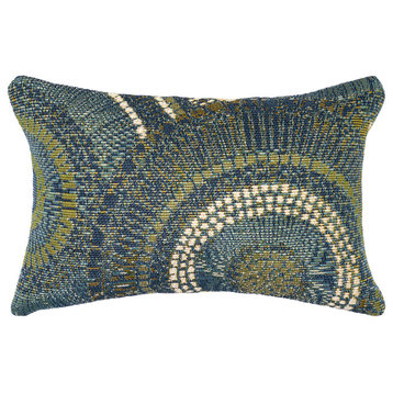 Marina Circles Indoor/Outdoor Pillow Azure 12"x18"